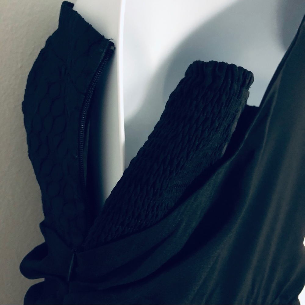 6 Shore Road Wanderlust Corset Top One Shoulder Ruched Mini LBD Black Dress NWT - Picture 9 of 13